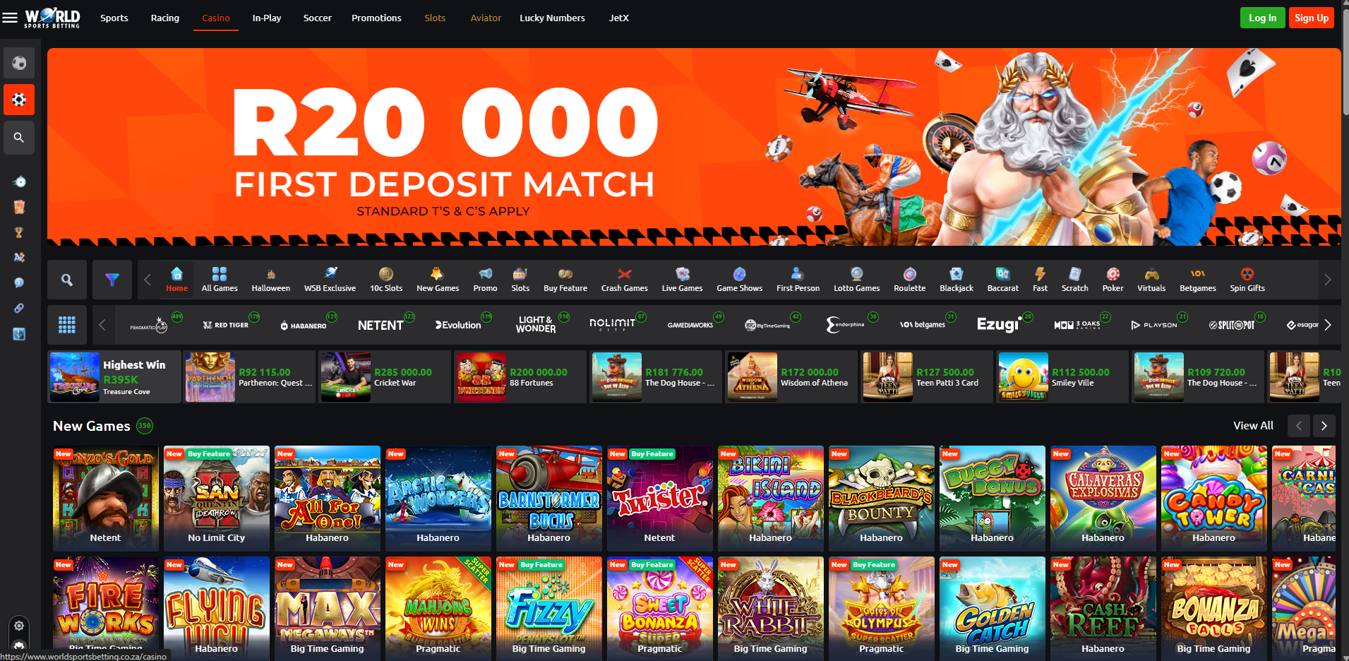 WSB Casino Screenshot